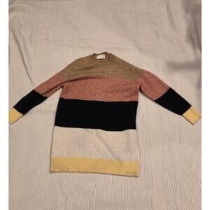 Aritzia Wilfred Free + Cipriana Pink/Brown Crew Neck Wool Sweater Dress - Size S
